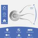 5 Pack Privacy Door Handle, Brushed Nickel Keyless Lever With Lock for Interior Door, Closet, Bathroom, Bedroom, Wave Style, Satin Nickel