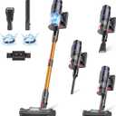 Cordless Vacuum Cleaner, 550W/50Kpa/70Mins Vacuum Cleaners for Home with Smart Auto Mode/LED Touch Display, Self-Standing Cordless Stick Vacuum Rechargeable, Vacuum Cleaner for Pet Hair/Carpet/Floors