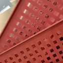 Lineshading 12 Pack Plastic Storage Baskets for Organizing, Red
13 x 10'' Large Plastic Storage Baskets Bins, Red,  Product Dimensions 13.78"D x 9.84"W x 5.12"H