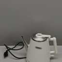 Hazel Quinn Electric Kettle  1L/34oz Small Tea Kettle, 800W Fast Boil, All 304 Stainless Steel Interior, Double Wall for Cool Touch and Thermal, Auto ShutOff, BPAFree, Cordless  Pearl White