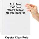 Dunwell Binder Currency Sleeves for Collectors - (50 Pack), Acid-Free 3-Pocket Clear Plastic Refill Pages for Currency Collection Album, 3-Ring Binder Sheet Protectors for Bills, Banknotes or Coupons