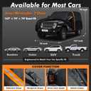 Jeep Wrangler 2 Door YJ TJ JK JL(1987-2026) SUV Cover Waterproof All-Weather,Outdoor Heavy Duty UV-Resistant Full Car Covers with Windshield Sun Shade&Storage Bag(Includes a Towel)