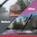 Clear IQ Premium Silicone Windshield Wipers 26 in. Driver and 16 in. Passenger Set - Beam Style Automotive Replacement Windshield Wiper Blades for Car - All Weather 26 and 16 Inch Wiper Blade Set
