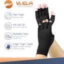 Copper Arthritis Compression Gloves Women Men Relieve Hand Pain Swelling and Carpal Tunnel Fingerless for Typing, Support for Joints, Medium