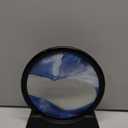 Arthink Moving Sand Art Picture - Liqud Motion Round Glass 3D Deep Sea Landscape,Dynamic Sand Art Sandscapes, Sensory Relaxing Desktop Home Office Decor Gift(7 inch, Blue)