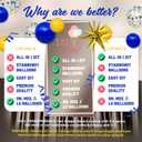 ALL-IN-1 Blue and Yellow Balloon Arch Kit with BONUS 2x Starburst Balloons - Yellow and Blue Balloons for Blue and Yellow Party Decorations, Graduation, Ucla Party, Club America Party Decorations