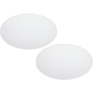 PATIKIL Lampshade Diffuser, 2 Pcs 15.5" Diameter with 3/8" Center Hole Round Diffuser 1.7mm Thick for Drum Lampshades Pendants Light Fits 16-18" Openings, Translucent White