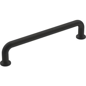 Amerock | Cabinet Pull | Matte Black | 5-1/16 inch (128 mm) Center-to-Center | Factor | 1 Pack | Drawer Pull | Cabinet Handle | Cabinet Hardware