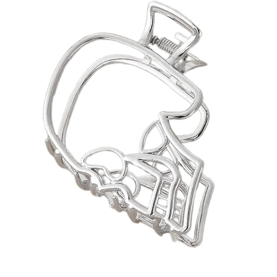 Contemporary Openwork Skull Metal Hair Clip Punk Accessory Halloween Decoration For Costume Parties Festivals Party Accessory For Adults