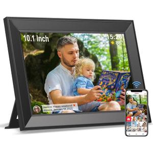 Frameo Digital Picture Frame, Smart WiFi Digital Photo Frame with 10.1 Inch HD IPS Touch Screen, Auto-Rotate, Send Pictures from Anywhere via Frameo App, Great Gift for Mom and Women
