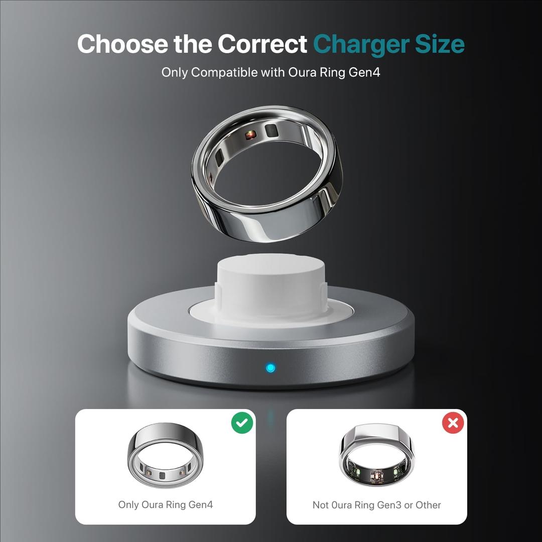 Compatible with Oura Ring Gen 4 Charger - Size 9, 123456