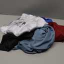 5 Pack Men's Dry Fit Moisture Wicking Performance Tshirts Mesh Quick Dry Active Athletic Crew Tees Short Sleeve (X-Large, Grey Blue/Blue/Date Red/White/Black)