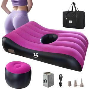 BBL Bed After Surgery for Sleeping with Hole - Brazilian Butt Lift Post-Operation Inflatable Mattress, Thick Flocking and Built-in Electric Pump, Waterproof Medical Sleep Material with Carrying Bag