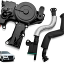 06H103495B PCV Valve Engine Crankcase Vent Oil Separator Breather Hose 3Piece Replace 06H103495AB, 06H103495AH Compatible with Audi A3 A4 A5 Q5 TT VW Beetle CC Jetta Passat Tiguan 1.8 2.0TSI