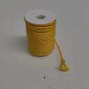 PH PandaHall 59 Feet 5mm Yellow Twine Rope - 3 Braided Thread for Home Decor, Costume, Upholstery, Curtain Tieback, Graduation Honor Cord - Decorative Twisted Satin Polyester String (5mm - 59 Feet)