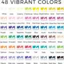 Artecho Acrylic Paint Markers 48 Colors, Acrylic Paint Pens with Brush Tip and Fine Tip for Stone, Rock Painting, Paper, Pumpkin, Wood, Egg, Canvas, Ceramic, Fabric, leather, Glass, DIY Crafts