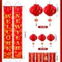 2 x Chinese New Year 2026 Decorations, Lunar New Year 2026 Decorations Include Red Envelopes Red Lantern Ornaments Chinese Couplets for Spring Festival Decorations
