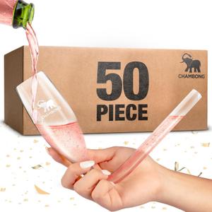 Chambong- Champagne Flutes - Wedding Bachelorette Party Favors - Bridesmaid Proposal Box & Gifts (50 pc)