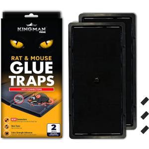Rat Mouse Rodent Pest Glue Trap (Large Size) Tray Heavy Duty (5 Pack/ 10 Traps) with Connectors