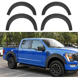 Fender Flare Protector Fits for 2021-2026 Ford F150 Wheel Arch Cover Mudguard Compatible with F150 Exterior Accessories Exclude Raptor Wing Guards Fender Trims 4PCS