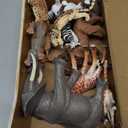 Safari Zoo Animals Figures Toys, 14 Piece Realistic Jungle Animal Figurines, African Wild Plastic Animals with Lion, Elephant Educational Learning Playset for Toddlers, Birthday Gifts Christmas