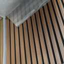 Art3d 2 Wood Slat Acoustic Panels for Wall and Ceiling - 3D Fluted Sound Absorbing Panel with Wood Finish - Walnut
