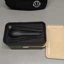 Japanese Bamboo Bento Box with Compartments and Utensils Stackable Lunch Box Includes Lunch Bag for Meal Prep Black (42 Oz)