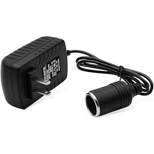 AC to DC Converter, 100-240V to 12V 2A 24W AC/DC Converter, Auto AC/DC Power Supply Adapter Transformer with Cigarette Lighter Socket for Inflator, Refrigerator and Other Car Devices