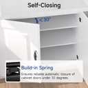 HOSOM 4 Pack Black Cabinet Hinges, 1/2" Overlay Cabinet Door Hinges for Kitchen Cabinet Doors, Flush Face Mount Self Closing Cabinet Hinges with Door Bumper