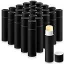 25 Pcs 5g Paperboard Lip Balm Tubes Empty Cardboard Lipstick Tubes Deodorant Sticks Empty Refillable Gloss Perfume Container for DIY for Lipstick Deodorant Solid Perfume (Black)