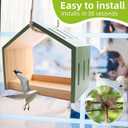 Wooden Bird Feeder, Easy to Assemble Outdoor Birdfeeder for Wild Birds, Ideal for Nature Enthusiasts & Backyard Bird Lovers