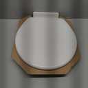 Mayfair Ashton Easy to Clean Single Hinge Toilet Seat, Modern Slow Close Wood Toilet Seat, Made in USA, Round, White