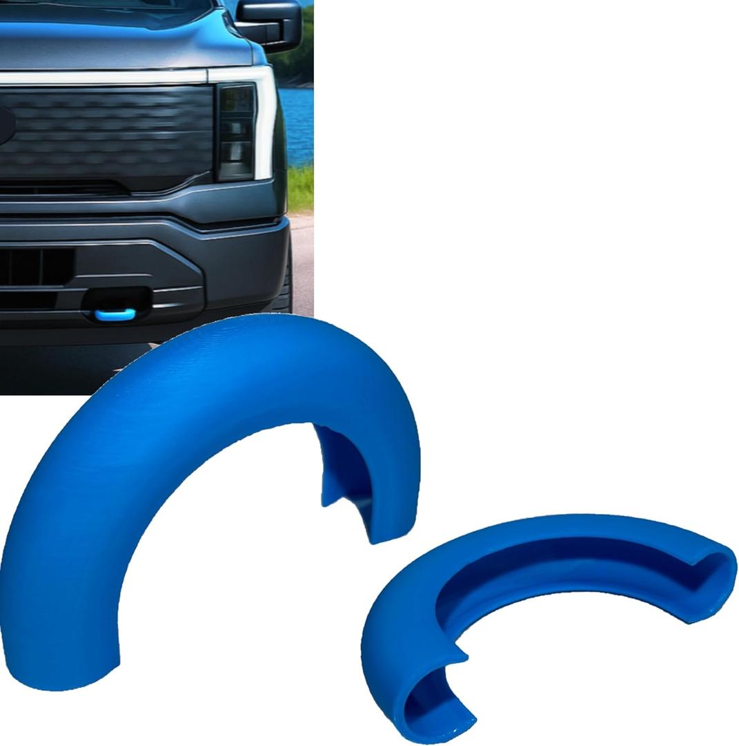 Tow Hook Covers fits Ford F-150 Lightning 20222025 - Custom fit  Impact Resistant Premium Plastic  Electric Blue  Easy Install ClickFit  Wildside Concepts