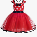 Dressy Daisy Baby Girl Polka Dots Fancy Dress Up Costume Birthday Party Tulle Dresses with Headband Pink/Red/Purple/Hot Pink 80