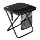 CAMDOOR Adult Portable Collapsible Stool with 3 Side Pockets and Shoulder Strap, Extra Large Folding Camping Stool Supports 400 lbs, Ultralight Portable Seat for Camping, Hiking, Fishing (Orange)