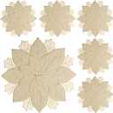 Christmas Placemats Set of 6 Christmas Decorations Indoor Round Placemats for Winter Holiday Party Kitchen Dinning Decorations