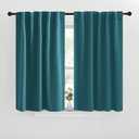 NICETOWN Blackout Curtain Panels Window Draperies - (Sea Teal Color) 34-Inch Wide x72-Inch Long, 2 Pieces, Home Decoration Light & Noise Reducing Window Covering Room Darkening Drapes for Bedroom