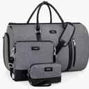Convertible Garment Duffel Bag for Travel - Carry On Garment Bags With Toiletry Bag Large Weekender Bag for Men Women 2 in 1 Hanging Suitcase Suit Travel Duffel Overnight Bags 4pcs Set