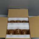 12pcs Vintage Drinking Glasses Set, 12 oz Highball Glasses & 9 oz Embossed Ribbed Glassware Cups for Thanksgiving Cocktail, Juice, Coffee, Whiskey (Amber)