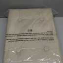 BRIAN & DANY Small Foot Stool, Linen Foot Stools with Legs, Stable Small Footstool for Living Room, Beige