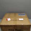 Soalmost 9x12 Area Rugs for Living Room, Non Slip Machine Washable Vintage Rugs, Low Pile Lightweight Large Rug for Bedroom, Dining Room, Home Office Blue/Ivory