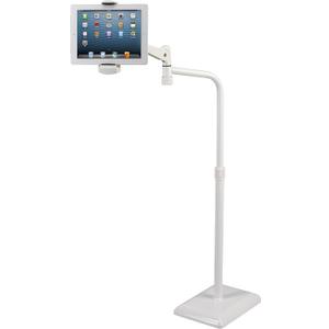 IDEE Tablet Floor Stand with 10lb Heavy Duty Base, 360 Degree Adjustable Tall Holder for Bed Compatible up to 13inch Kindles, iPads, and Tablets, White