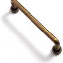 Goo-Ki 6 Pack 4'' Center to Center Antique Brass Cabinet Bar Pulls Vintage Drawer Handles Closet Classic Retro Home Kitchen Improvement Hardware