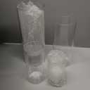 48 Pack Glass Cylinder Vases 4,6,8,10 Inch Tall Clear Flower Vase Hurricane Floating Candle Holder for Table Centerpiece Wedding Home Decor