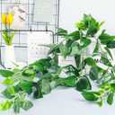 Der Rose 2Pcs Fake Plants Artificial Potted Faux Hanging Ivy Vines Plants Indoor for Home Bathroom Shelf Wall Bookshelf Decor