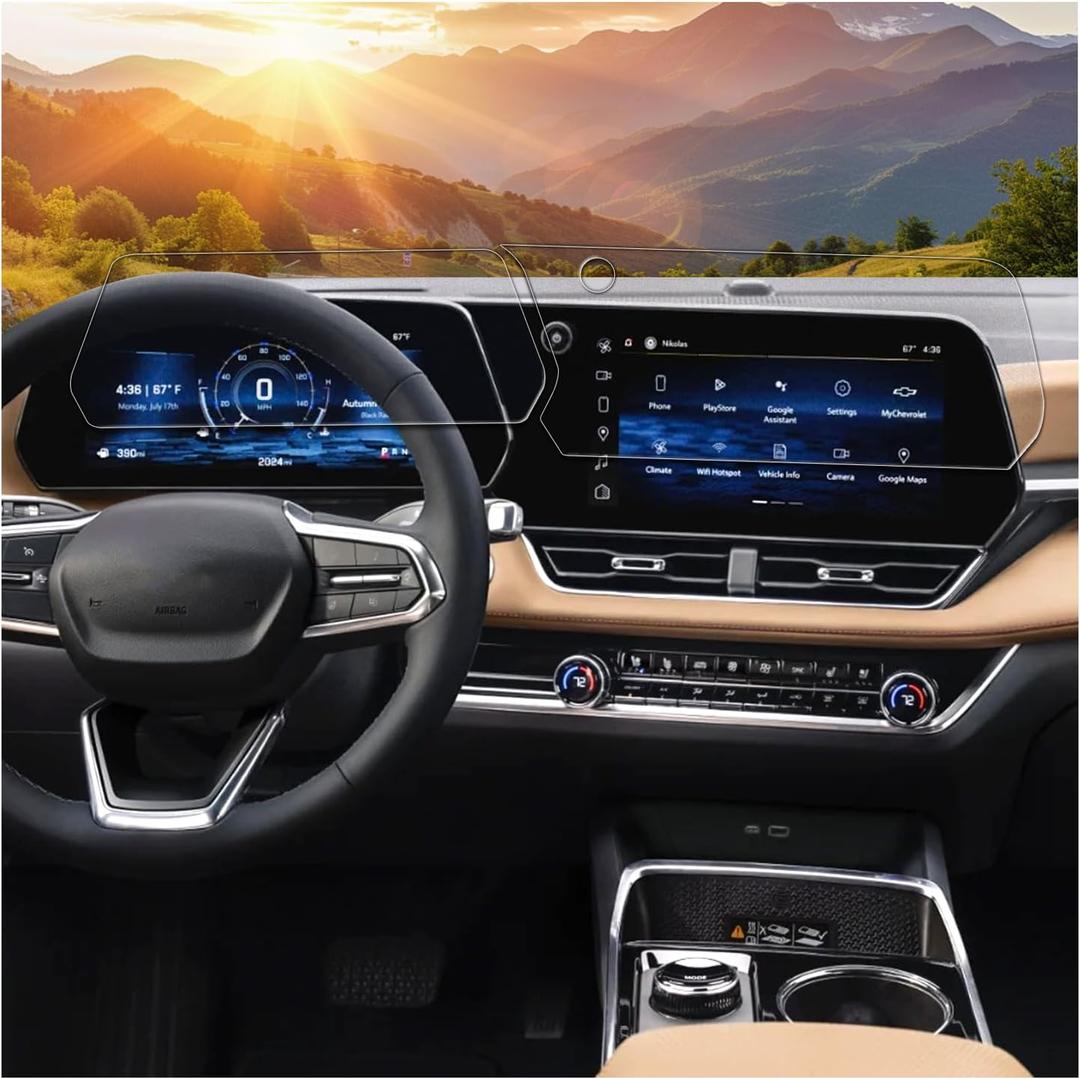 SXCY 2PCS for 2025 2026 Chevy Equinox [Gas] Anti-Glare Matte Screen Protector [GPS 11.3 In+Dash 11 In] for 2025 2026 Equinox Accessories Screen Protector 9H