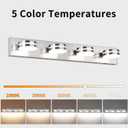 LED Modern Bathroom Lights Fixtures 4 Light 30in Brushed Nickel
