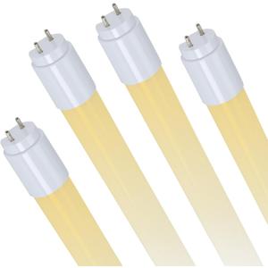 T8 T12 4FT LED Tube 1-10V Dimmable 3500K/4000K/5000K Adjustable, 20W F32T8/F40T12 LED Replacement for Fluorescent Light Bulb, Ballast Compatible&Bypass Dual-Ended, UL & DLC Listed(4 pcs)