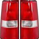 Tail Light Compatible With 2003-2014 Chevy Express 1500, 2003-2023 Chevrolet Express 2500/3500, 2003-2023 GMC Savana Driver and Passenger Side RED Rear Brake Lamps