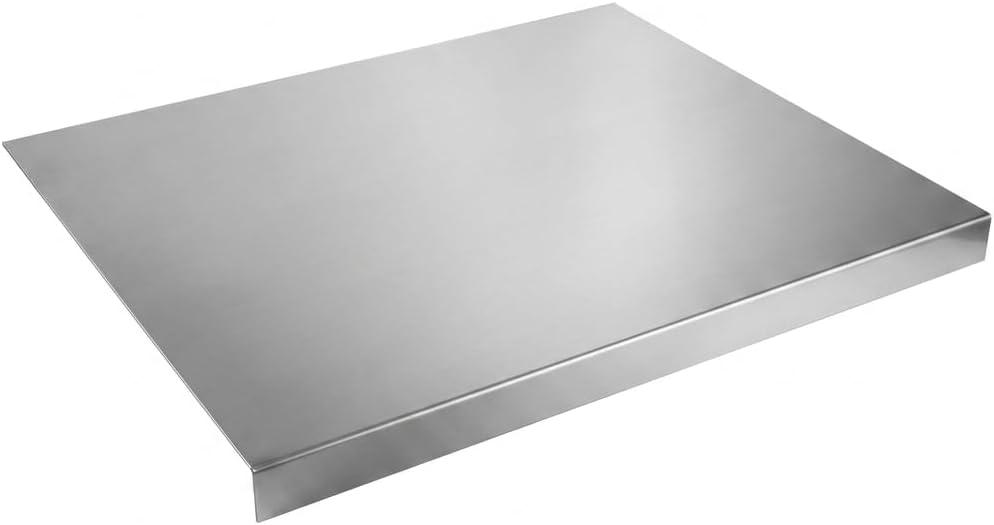 Thirteen Chefs 24 x 20 Stainless Steel Extra Large Cutting Board with Counter Lip Dough, Pastry, Vegetables and Meat Commercial Grade and Food Safe for Kitchens